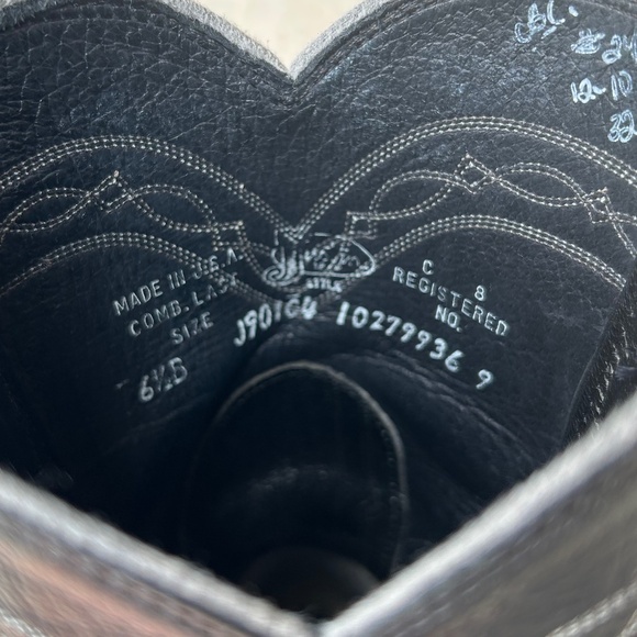 Vintage Justin Boots Western Cowboy Cowgirl Women Genuine Real Leather Roper 6.5 - Picture 8 of 10